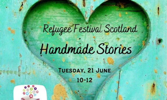 Puesto de información en el Festival de los Refugiados de Escocia